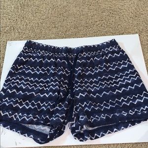 Blue and white shorts